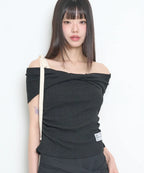 [ILLIGO] FLOW OFF SHOULDER TOP_4 COLORS