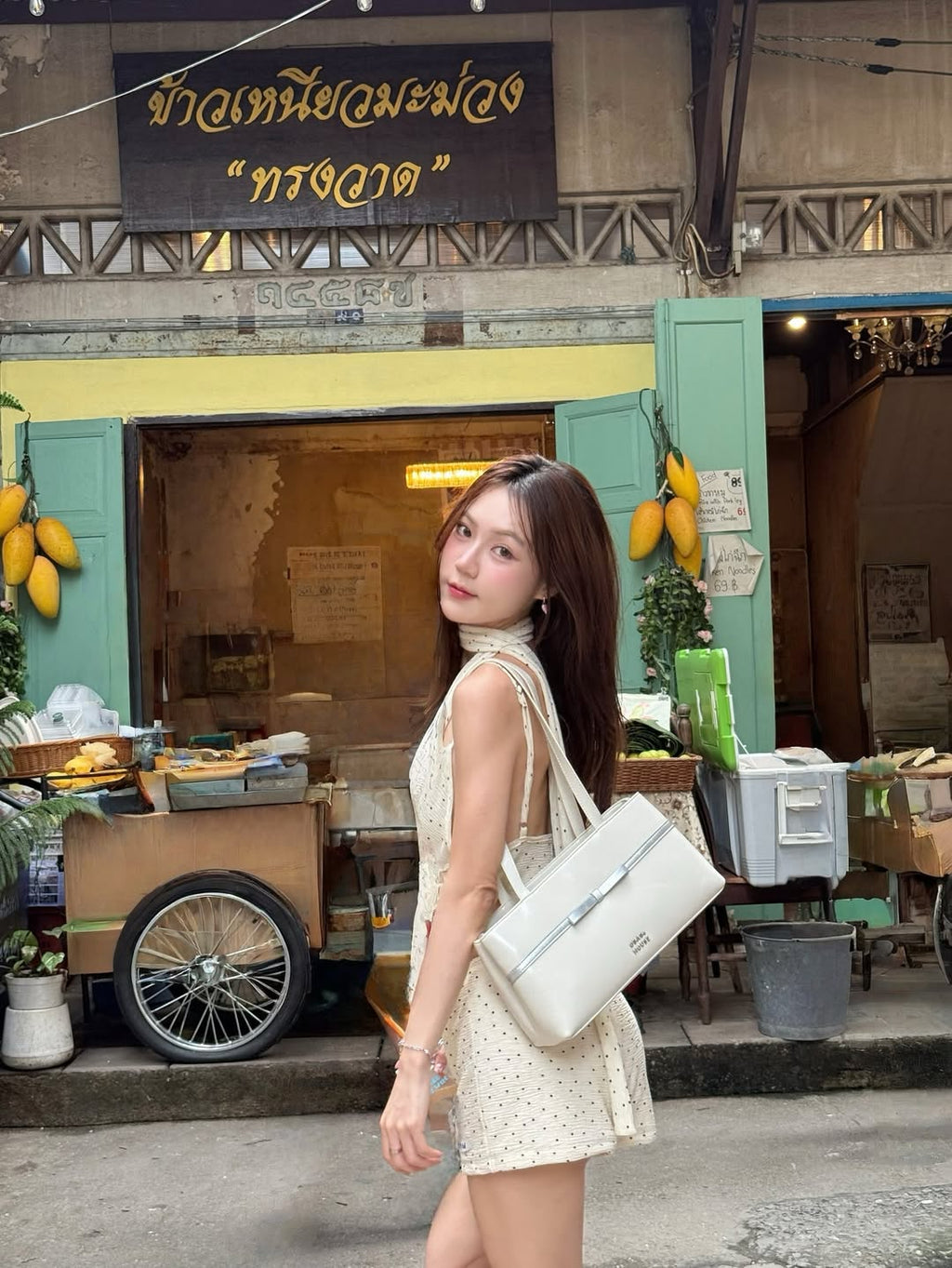 [香港現貨✨] [獨家代理🎀] Daisy Muse Ballerina Shoulder Bag - White Silver