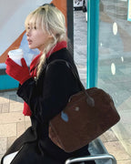 Heeari Sage Suede Square Bag / Brown