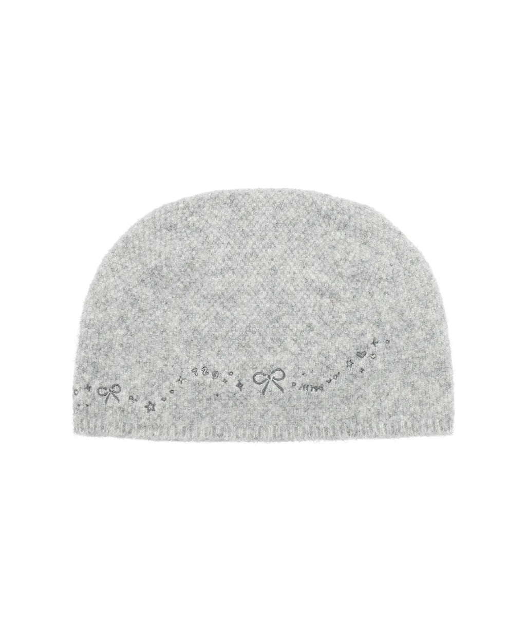 [illigo] DRAWING EMBROIDERY BEANIE_GREY