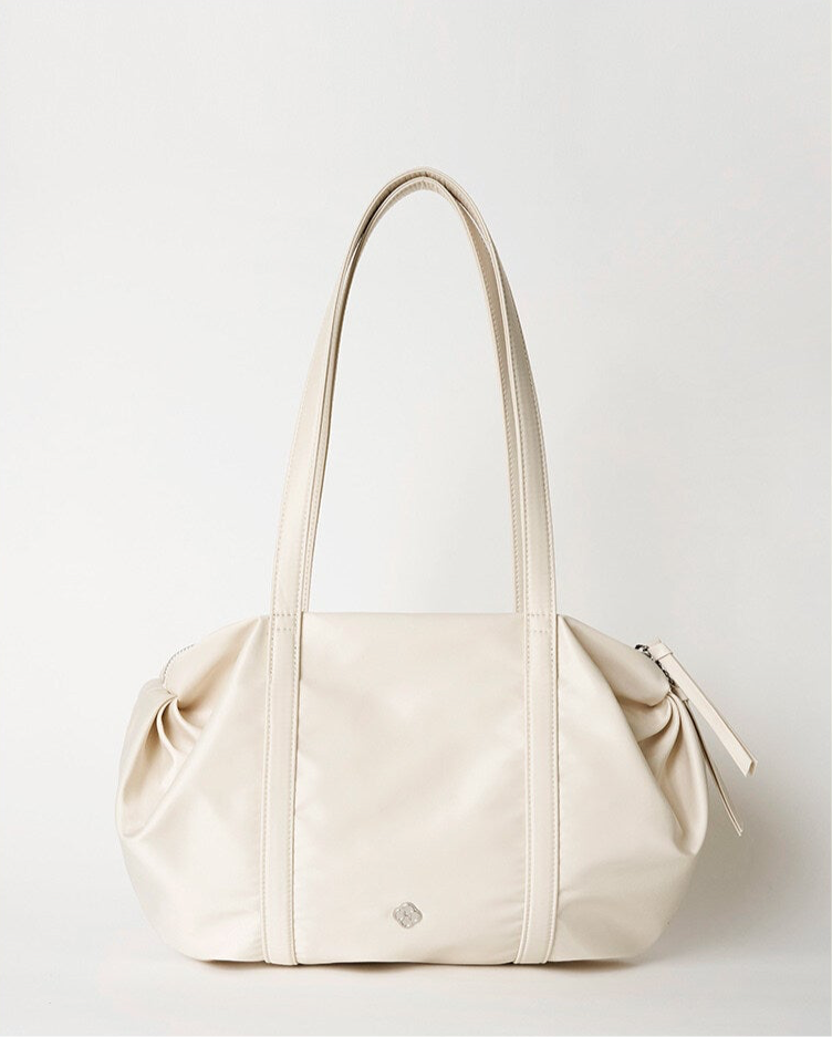 Heeari Aurora Shirring Duffle Bag - ivory