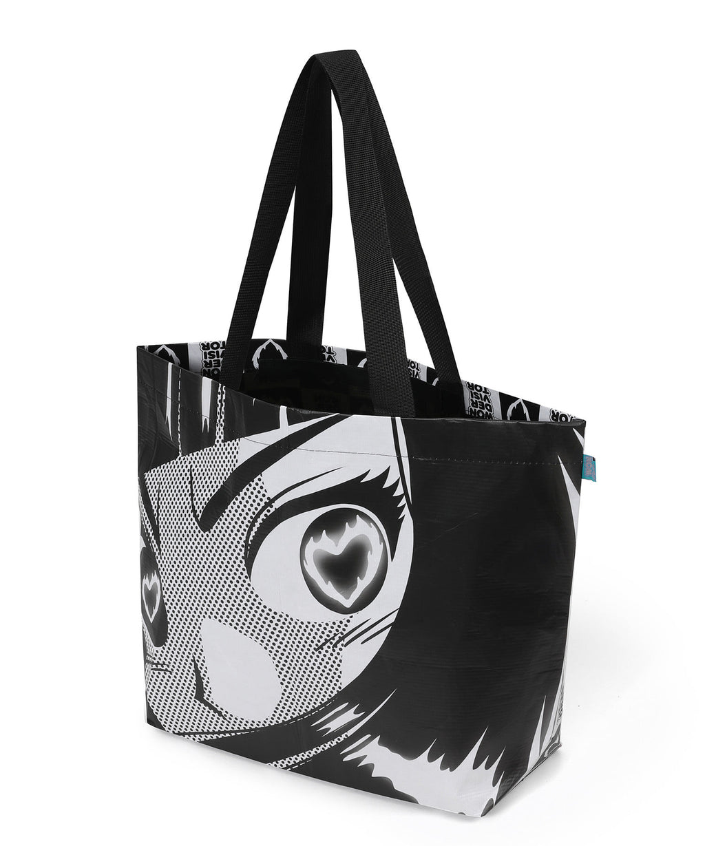 WONDERVISITOR BURNING. HEART EYEW REUSABLE BAG