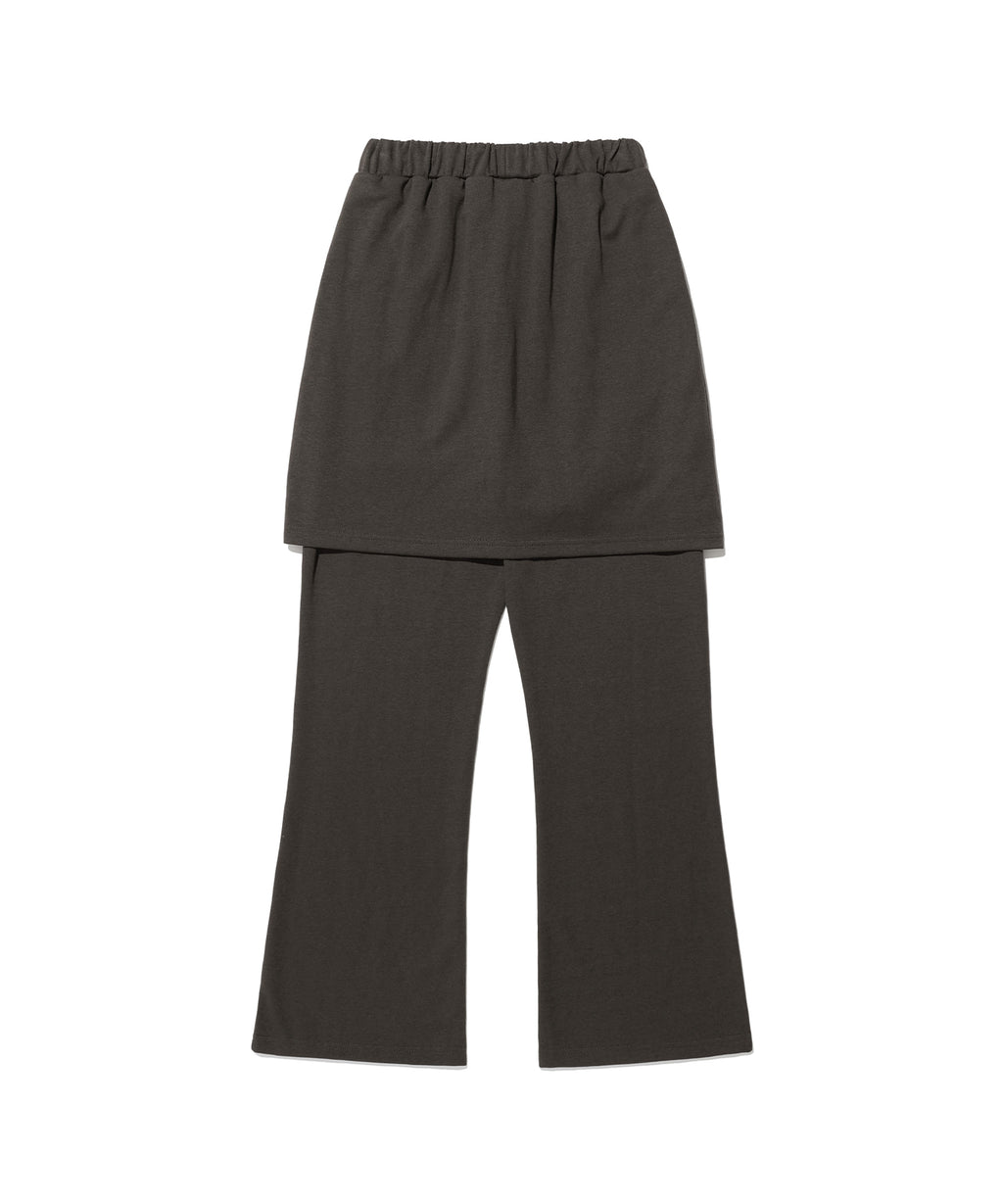 niceghostclub LOGO SWEAT LAYERED PANTS [CHARCOAL]