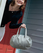 Heeari Aurora Shirring Duffel Mini Bag / silver