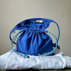 Drawstring Crossbody Bag / COBALT BLUE