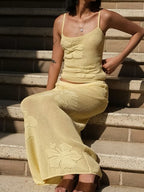 miss mila garden knit set butter