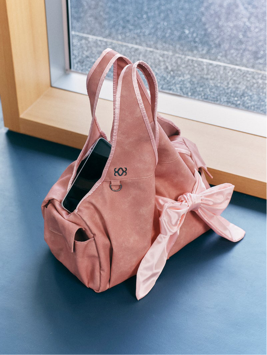 siweol Bow Shoulder Bag / Nubuck Pink