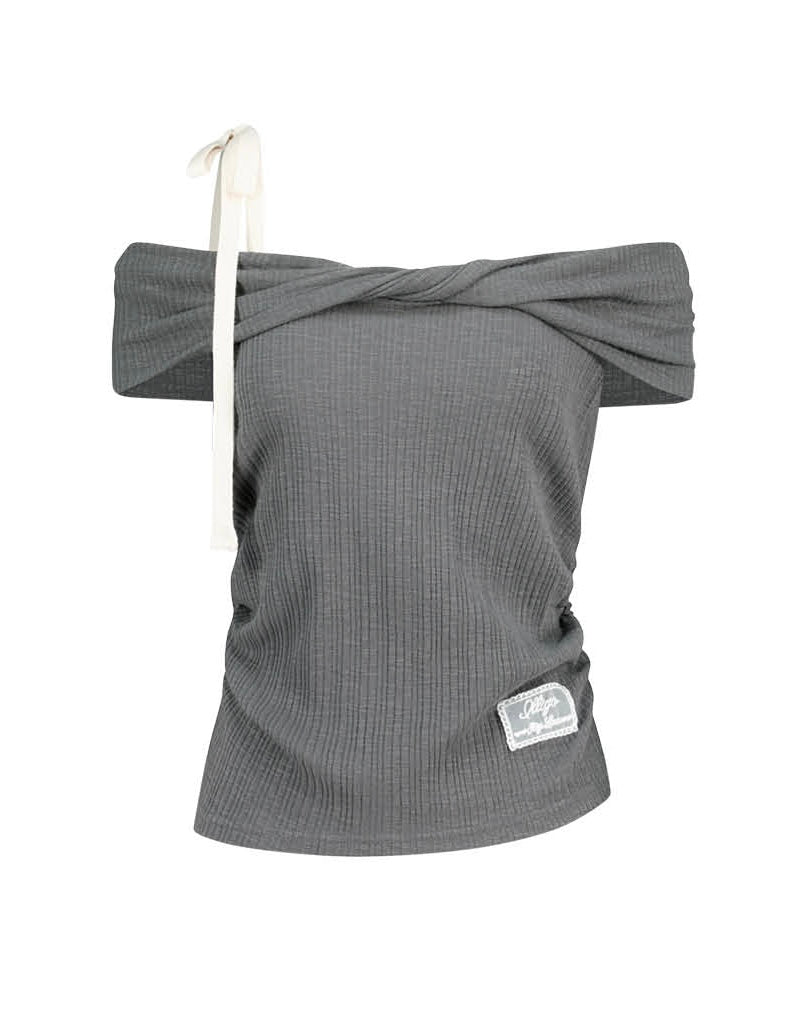 [ILLIGO] FLOW OFF SHOULDER TOP_4 COLORS