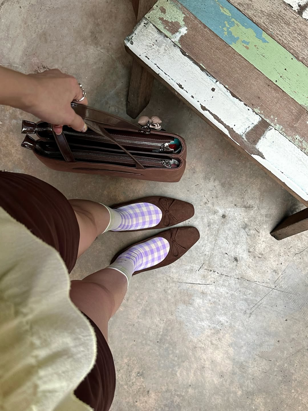 [獨家代理🎀] Daisy Muse Ballerina Shoulder Bag - Brownie