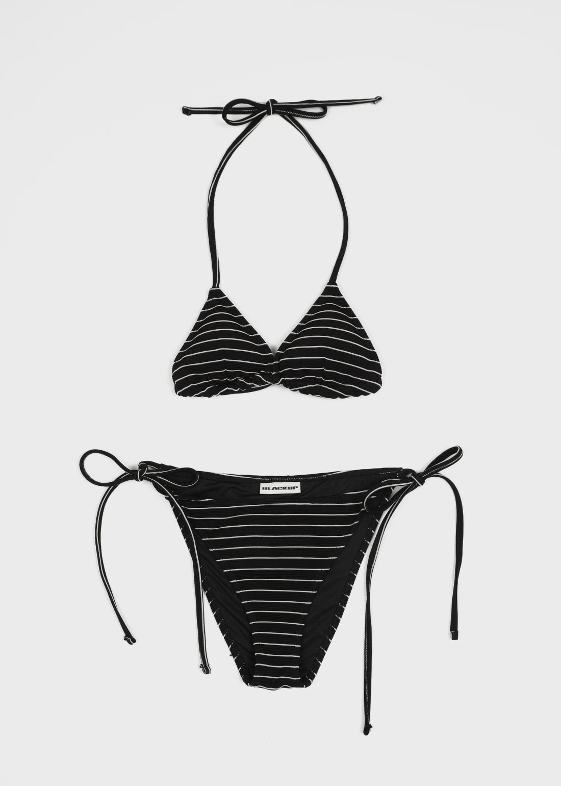 [韓國製造🇰🇷] Lafranc Striped String Bikini / Black