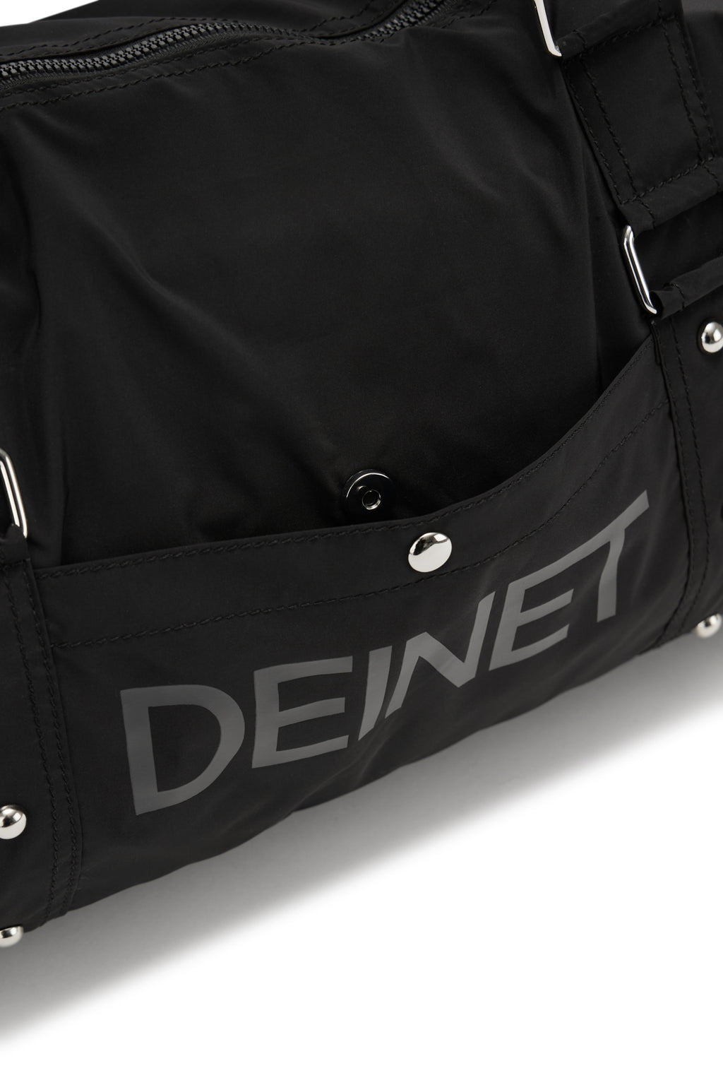 DEINET LOGO DUFFLE BAG IN BLACK