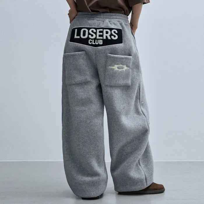 LSC Star Stud Wide Fleece Pants Grey