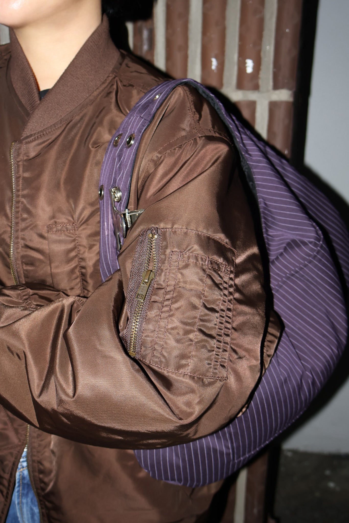 DEPC EYELET JACQUARD BAG