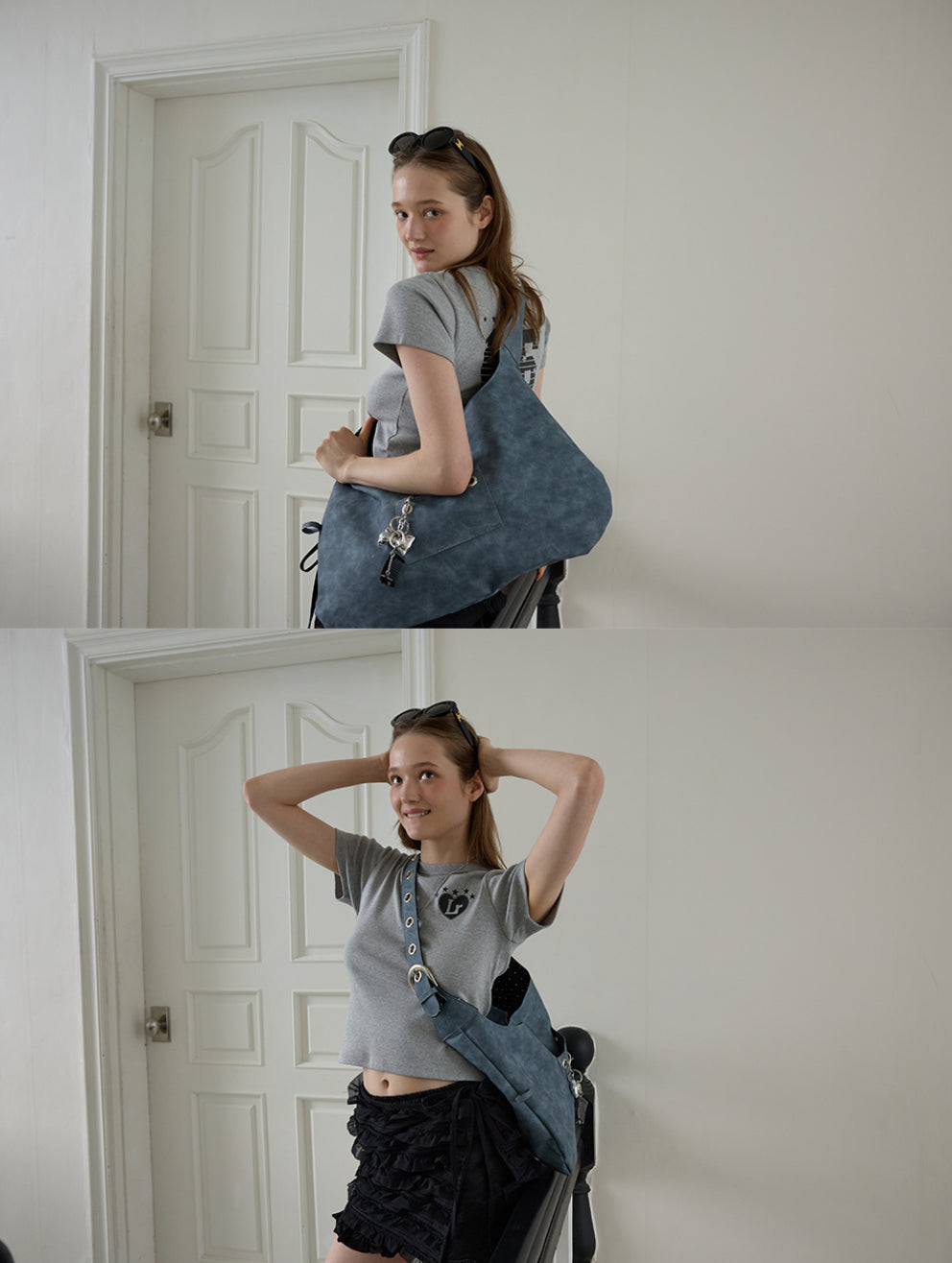 LETERIE BUCKLE REVERSIBLE SHOULDER BAG_4COLORS