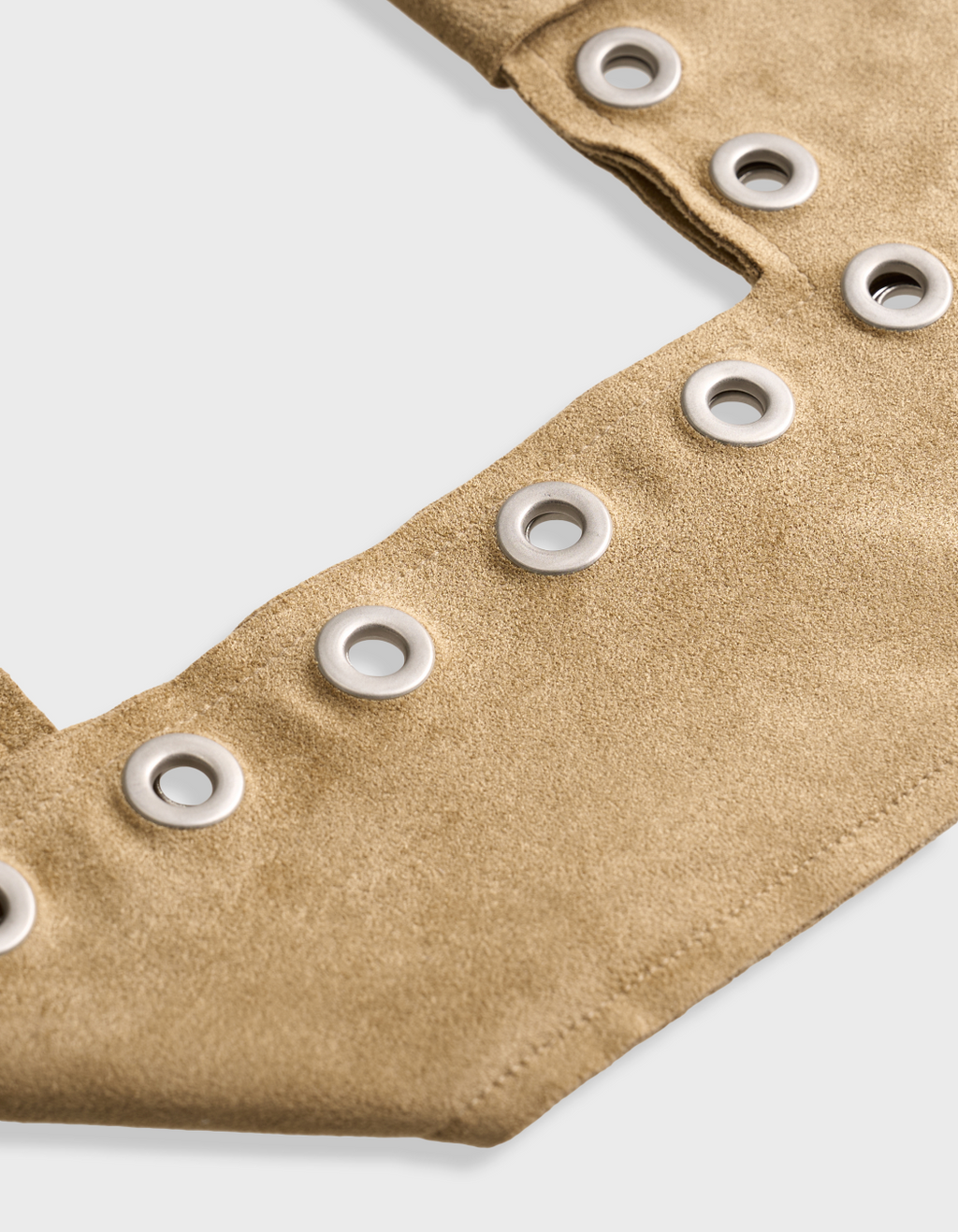 Polysooem EYELET SUEDE SHOULDER BAG / YELLOWISH