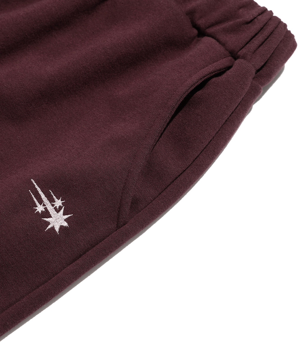 niceghostclub LOGO SWEAT LAYERED PANTS [BURGUNDY]
