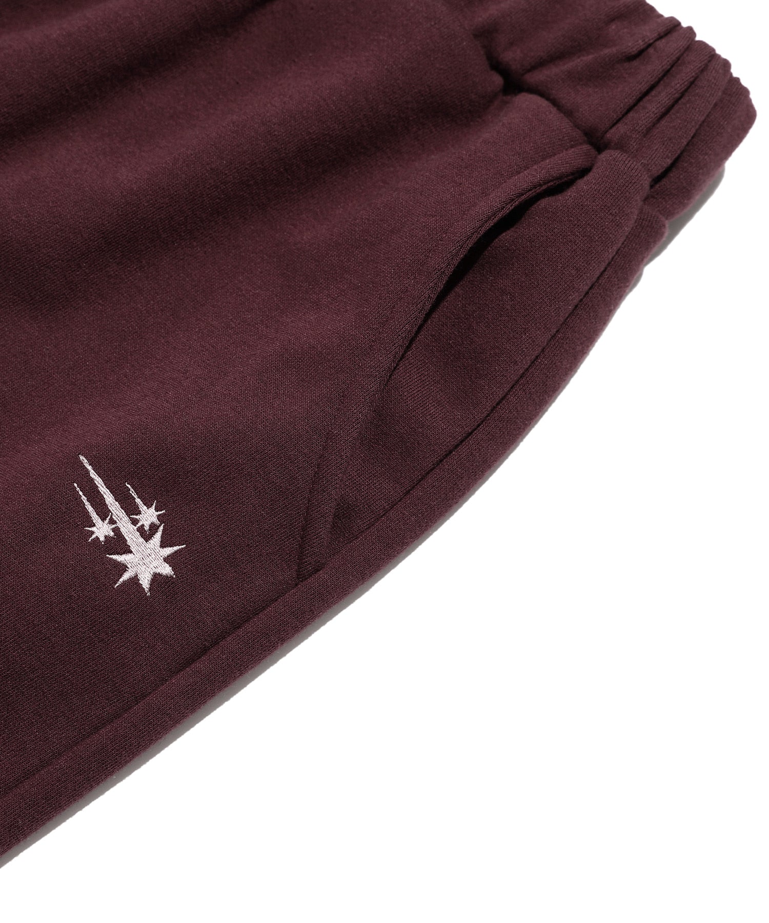 niceghostclub LOGO SWEAT LAYERED PANTS [BURGUNDY]