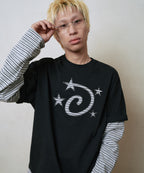 LSC STAR LOGO APPLIQUE LAYERED LONG SLEEVE (BLACK)