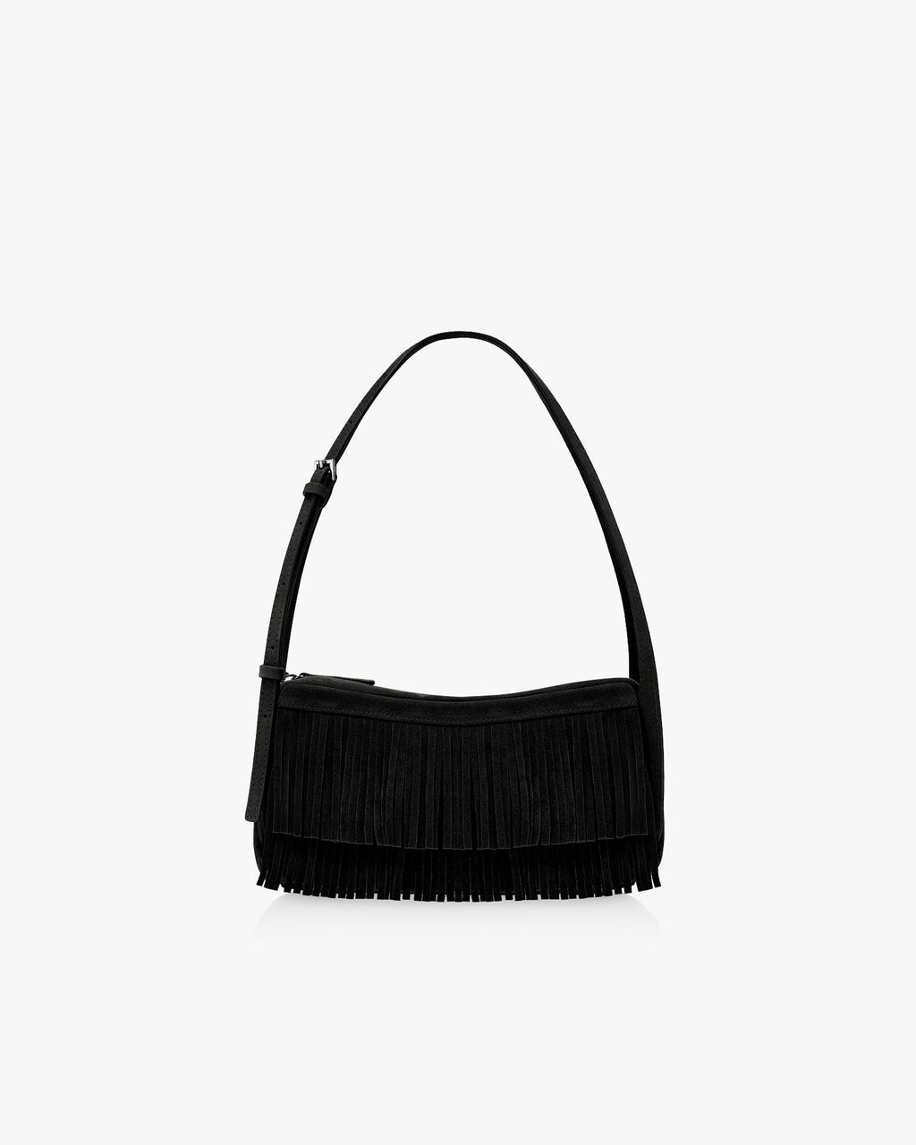 FINDKAPOOR MONO FRINGE BAG 24 - SUEDE BLACK