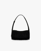 FINDKAPOOR MONO FRINGE BAG 24 - SUEDE BLACK