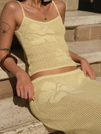 miss mila garden knit set butter