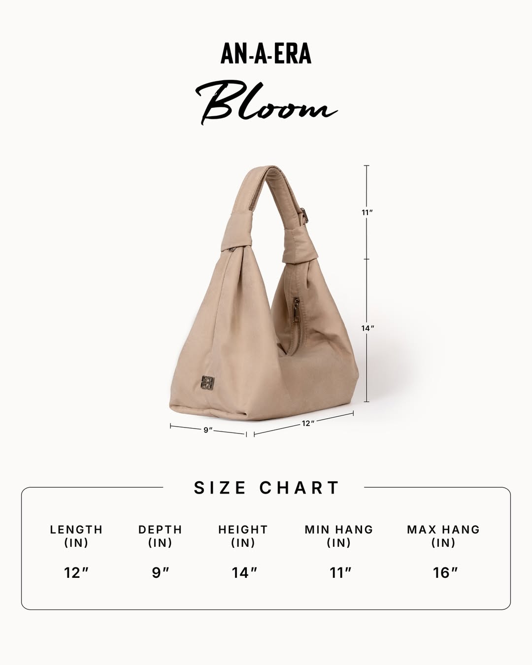 AN-A-ERA Bloom Hobo Bag - 5colors