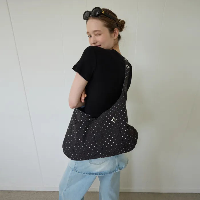 LETERIE BUCKLE REVERSIBLE SHOULDER BAG_4COLORS