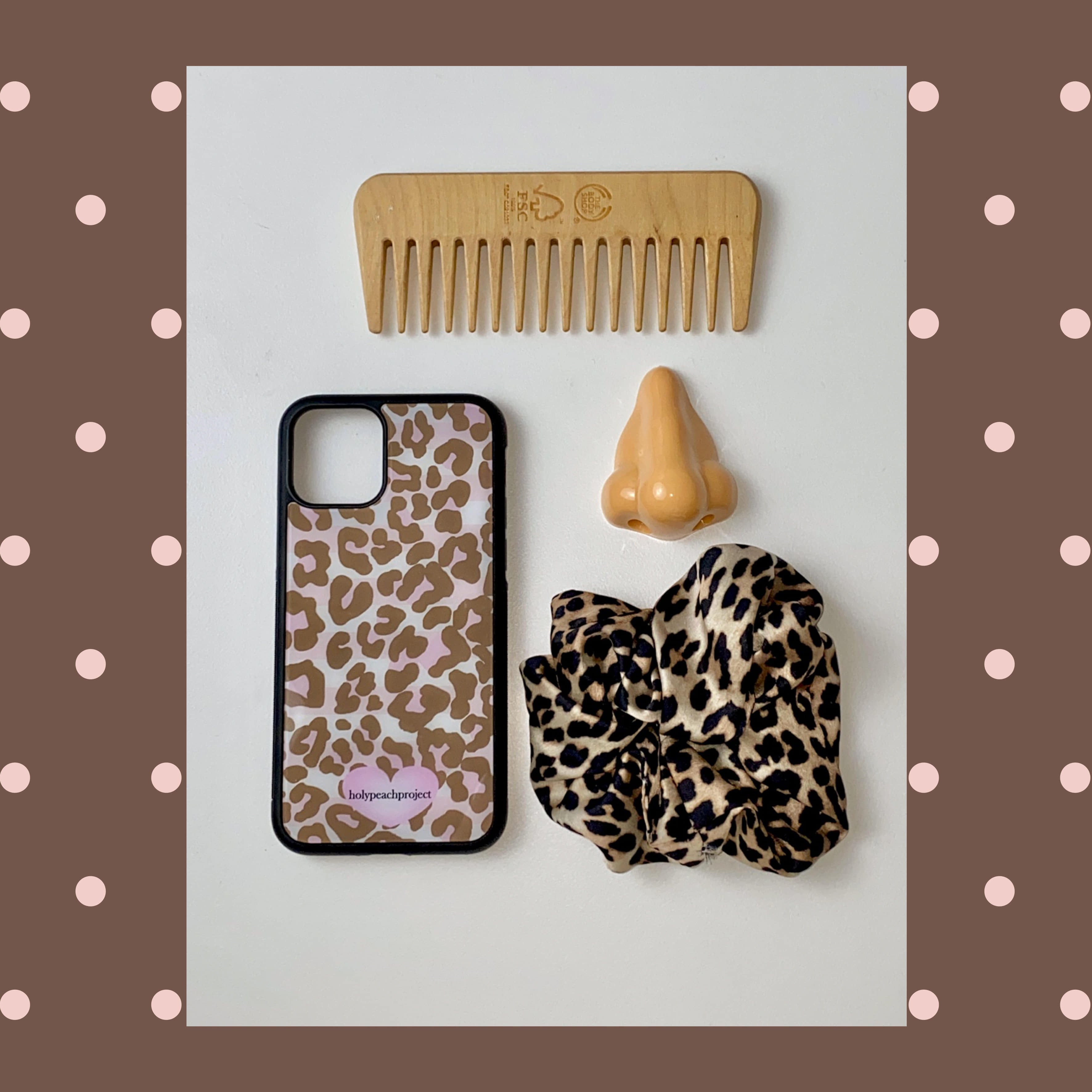 Leopard Glass Bumper iPhone Case - Caramel