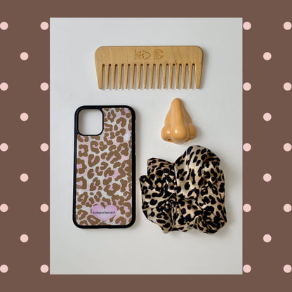 Leopard Glass Bumper iPhone Case - Caramel