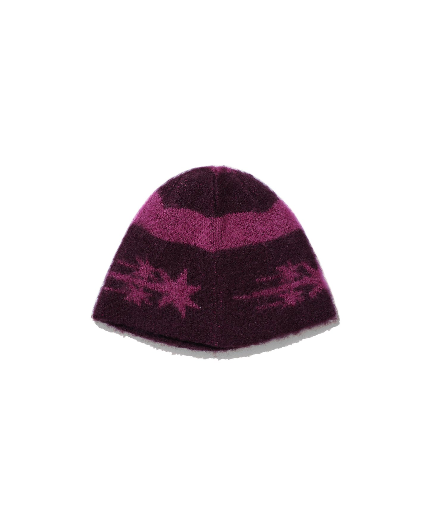 niceghostclub STRIPE 3STAR LOGO MOHAIR BEANIE
[PINK]