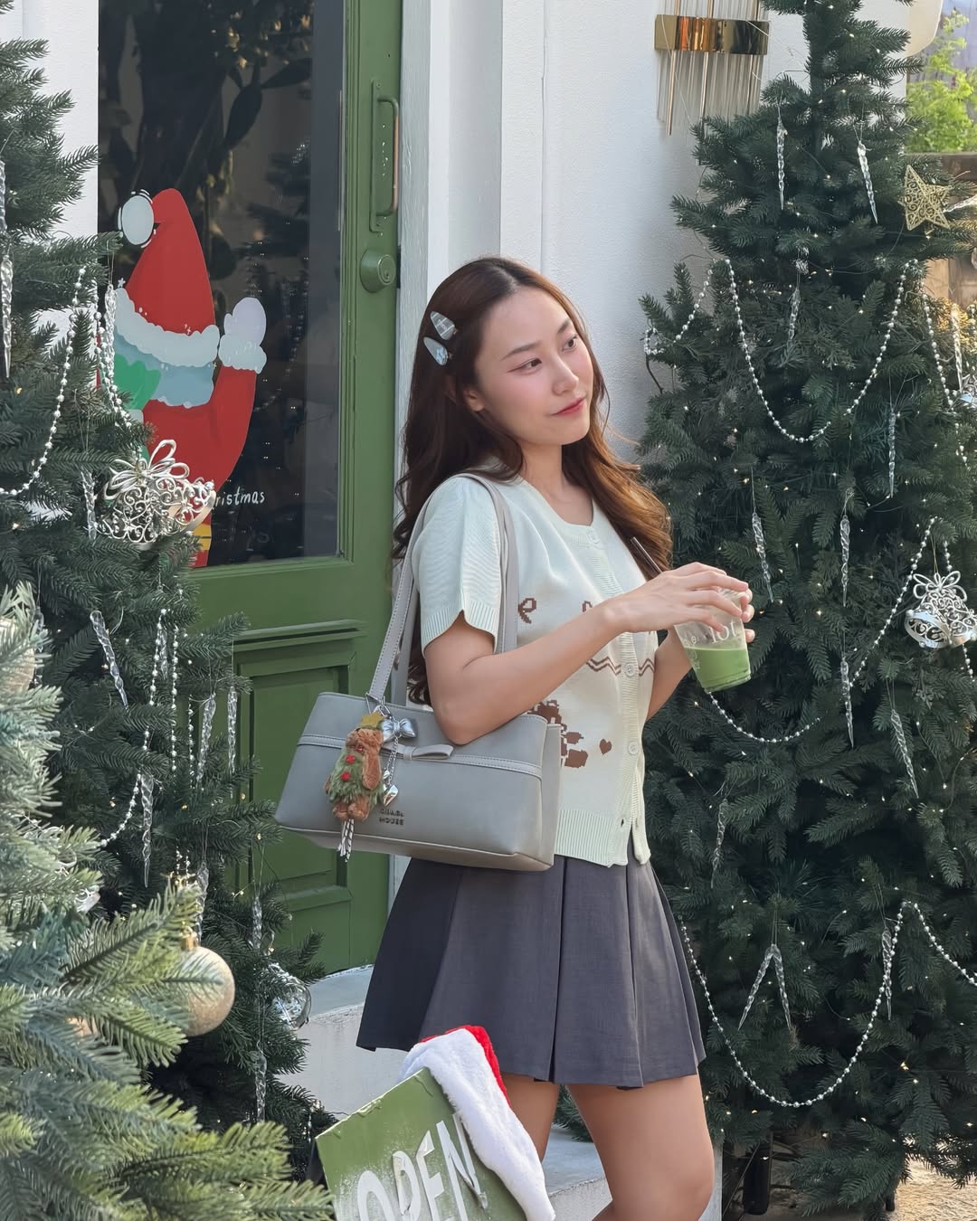 [獨家代理🎀] Daisy Muse Ballerina Shoulder Bag - Pebble Grey