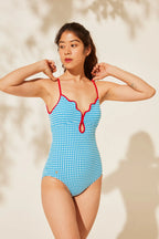 APRILPOOLDAY CLAUDIA'S FOREVERY ONE SWIMSUIT / BLUE GINGHAM