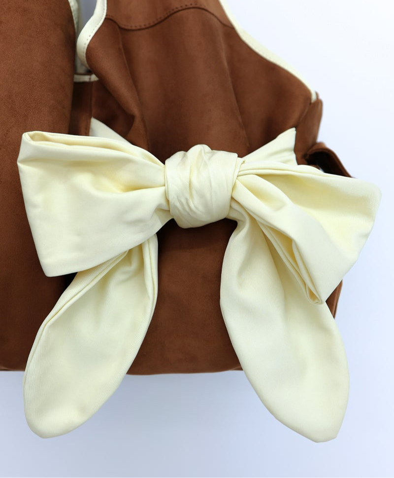 siweol Bow Shoulder Bag -  tan