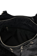 DEINET NEW STUD STRING BIG BAG IN BLACK