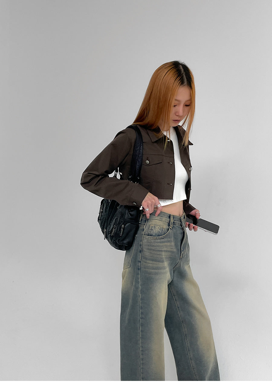 韓國製造 Best Wide Denim Pants / Light