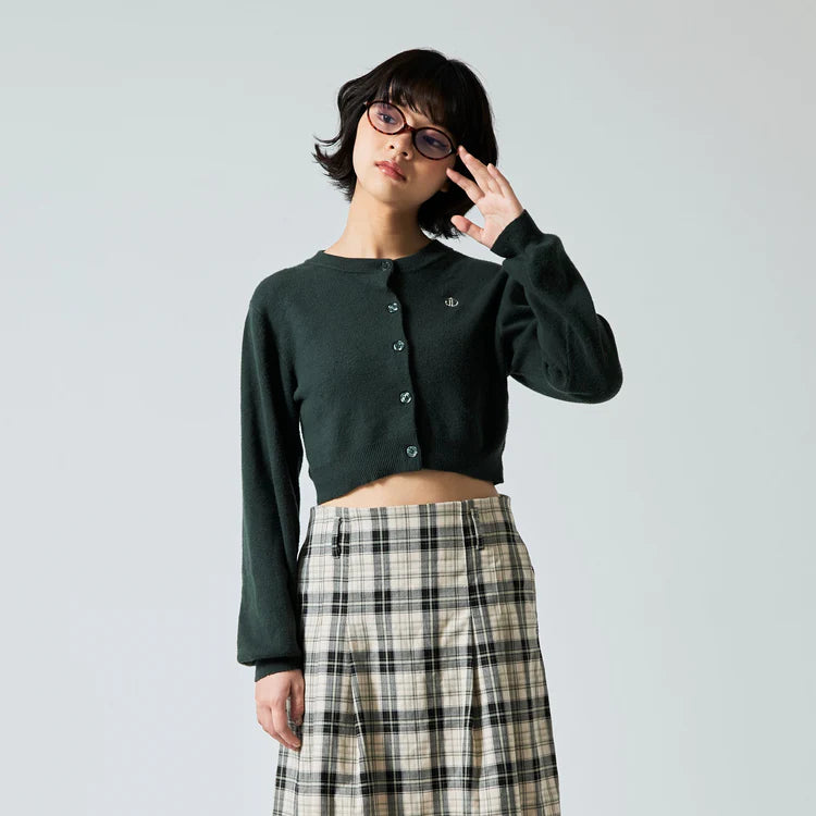 Classic Short Cardigan / green