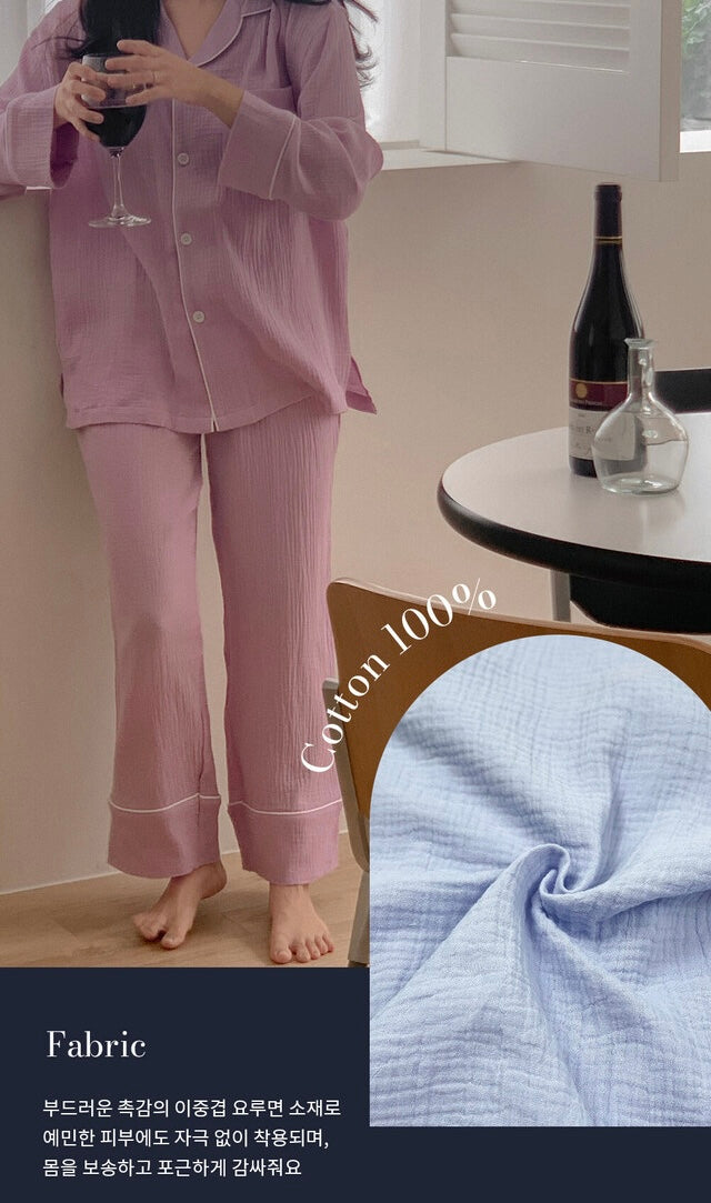 [韓國售出16,000+⭐️] J'eu Seven Days Cotton Pajama Set 7colors