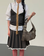 [FOR APPEAL] CARRY LIGHT HOBO BAG_CHOCO CHARCOAL