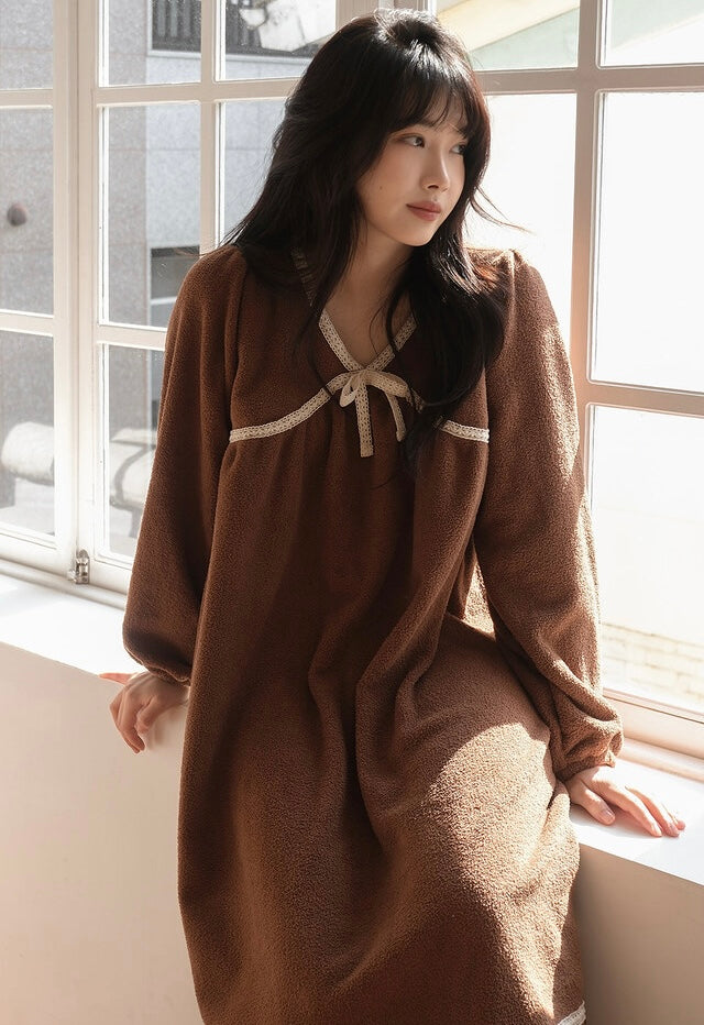 J'eu Rowney Lace Sleeping Pajama Set 4colors