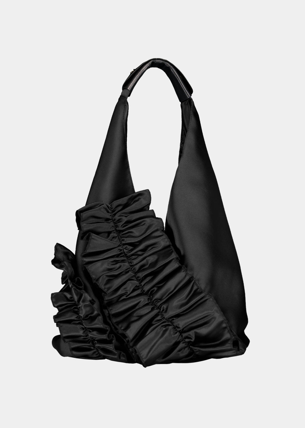 SAENGIN ORIGAMI RUFFLE BAG - BLACK