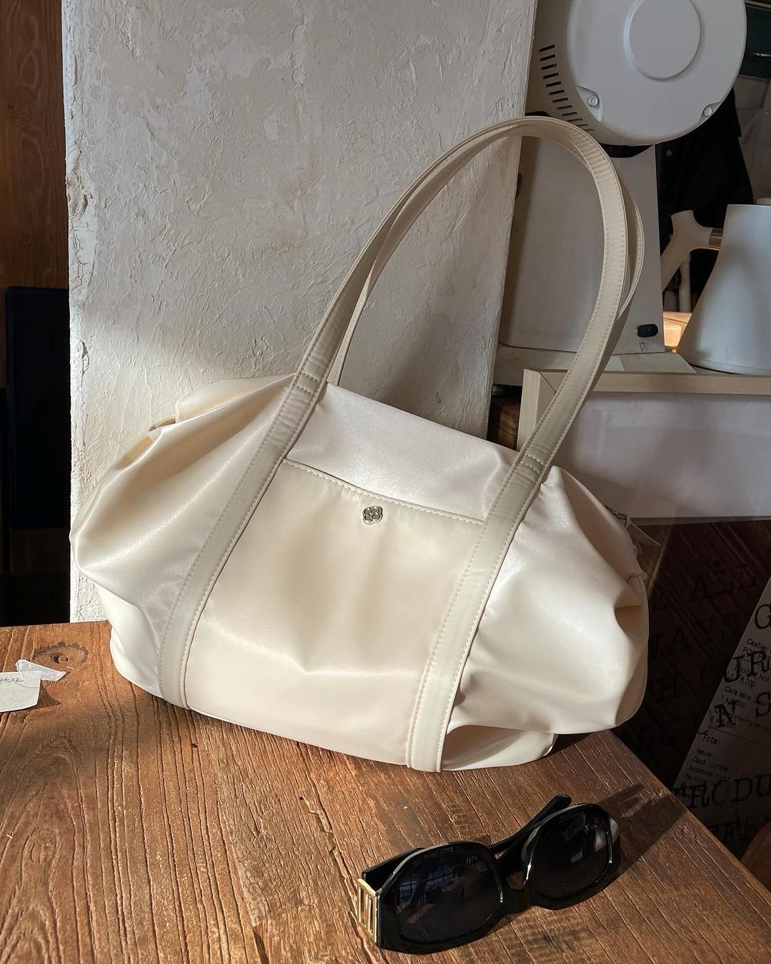 Heeari Aurora Shirring Duffel Bag - Ivory