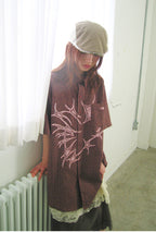 niceghostclub tornado star check big big half shirt [2colors]