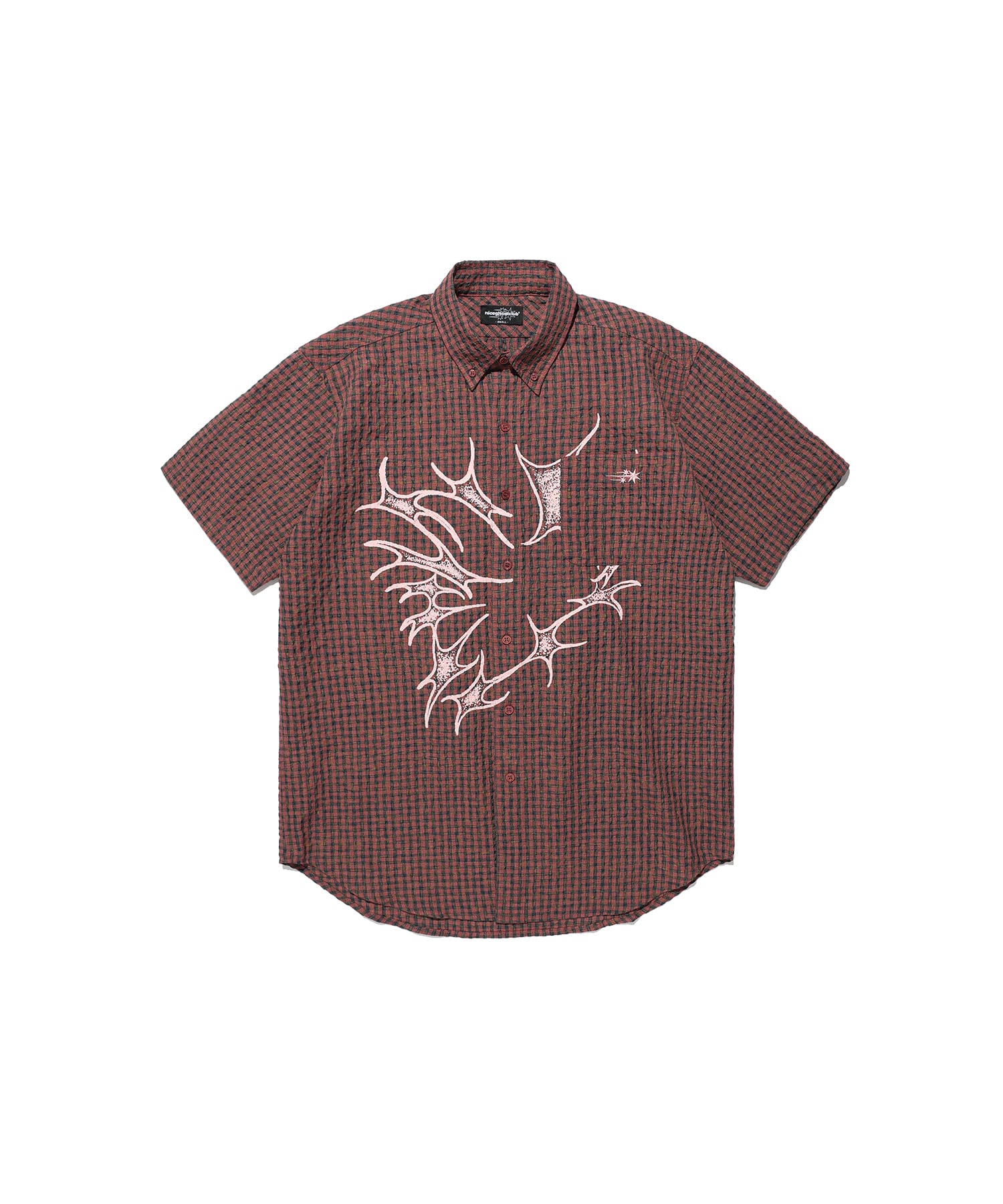 niceghostclub tornado star check big big half shirt [2colors]