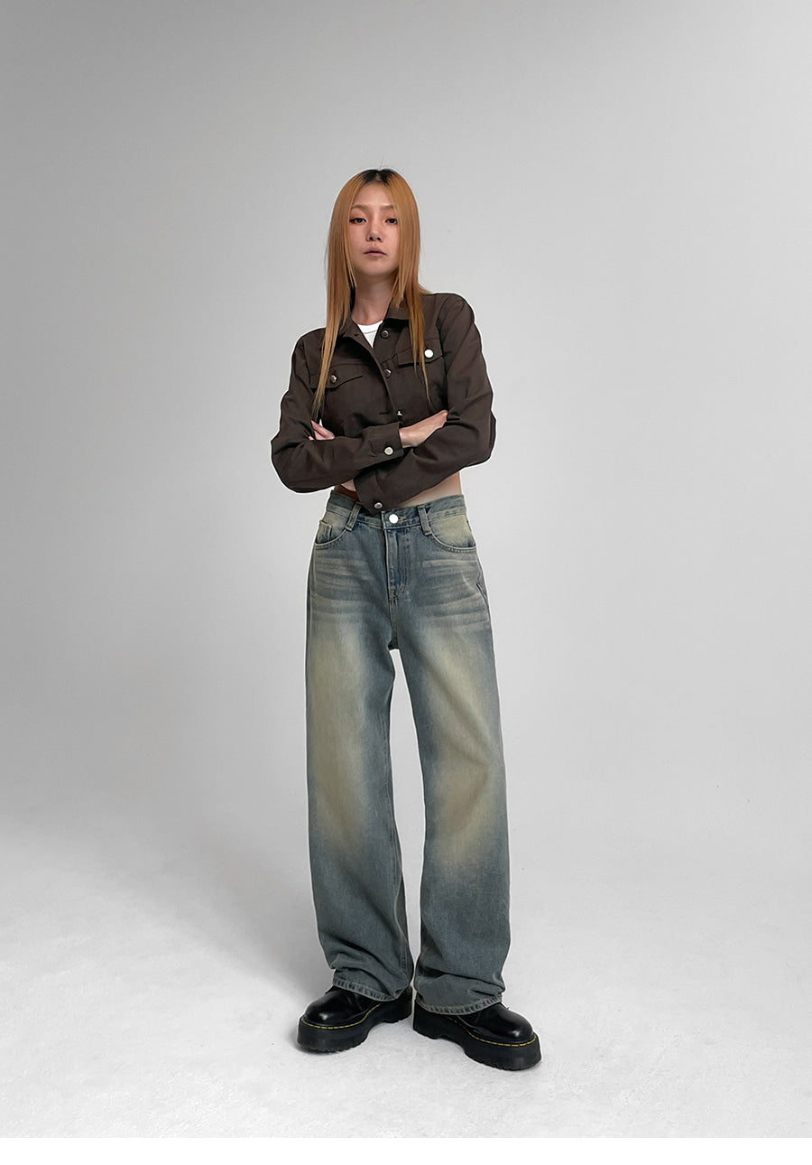 韓國製造 Best Wide Denim Pants / Light