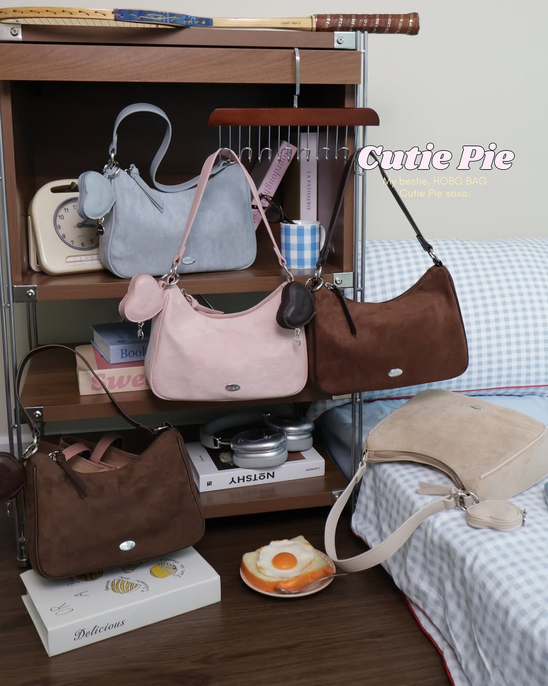 Cutie Pie Hobo Bag (crossbody OK!!) - 16colors