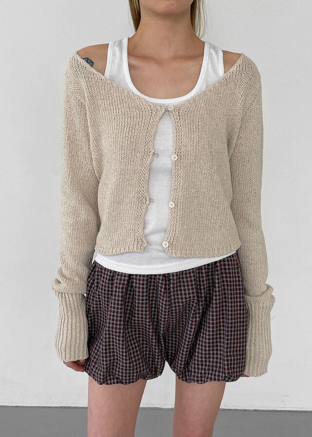 [韓國製造🇰🇷] Herish Linen Knit Cardigan / 2colors