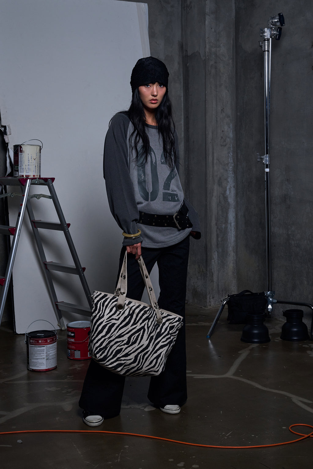 DEPC EYELET LEATHER BAG (VER.2) – KHAKI