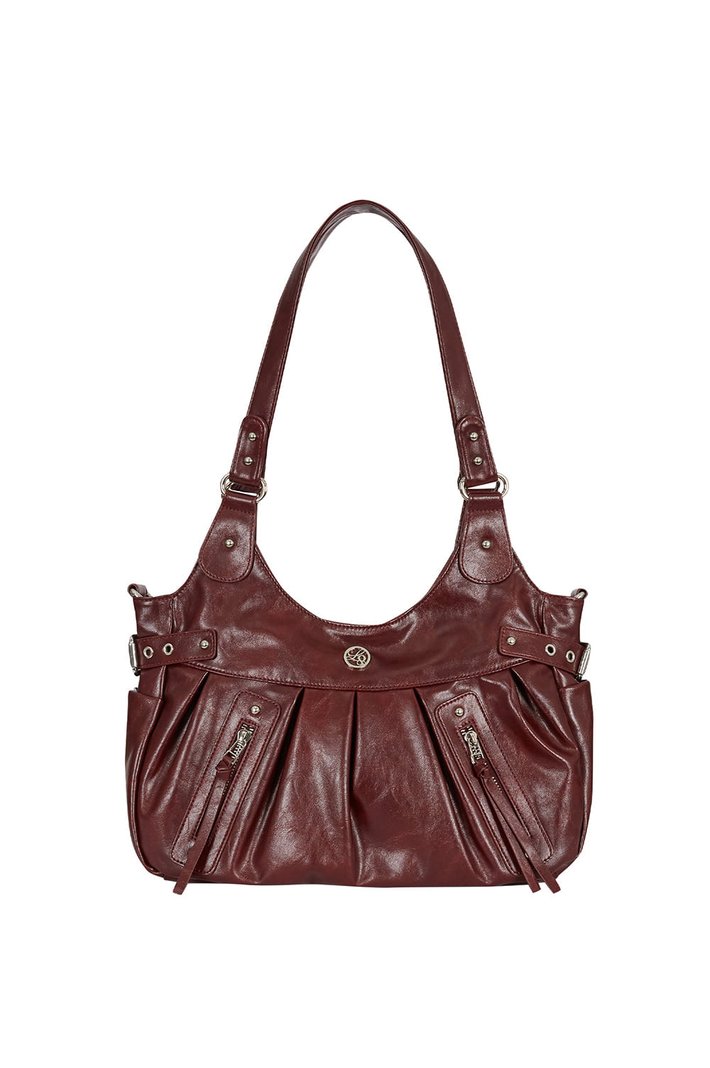 ILLIGO Amber Buckle Shoulder Bag / Burgundy