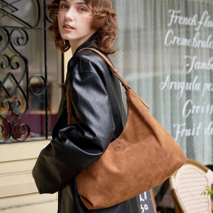 Heeari Ivy Suede Shoulder Bag - Camel