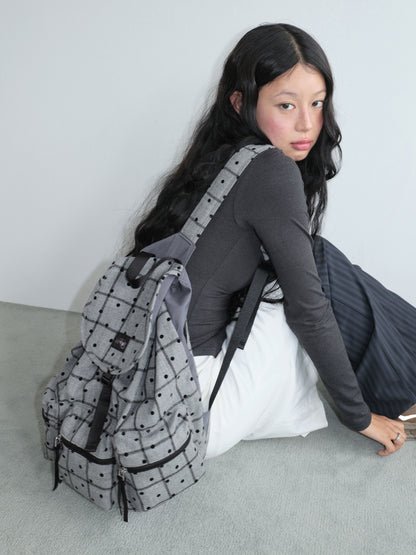 BERRY POCKET BACKPACK LARGE - DOT GREY